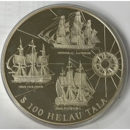 1 Kilo Tokelau 1996 100$ Helau Tala Silberm&uuml;nze in Kapsel