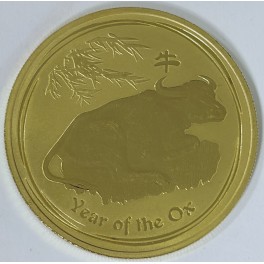 1oz Year of the Ox/Ochse 2009 Lunar II Goldm&uuml;nze