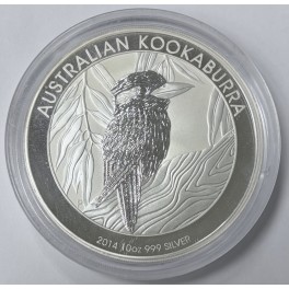 10oz Kookaburra 2014 Silberm&uuml;nze in Kapsel