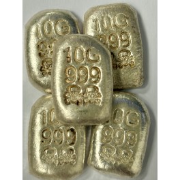 10 Gramm Silberbarren Atlantis Mint Totenkopf