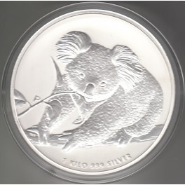 1 kilo Silbermünze Koala 2008 gekapselt