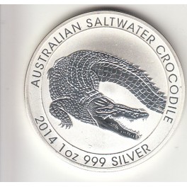 1 Unze Feinsilber Australien Saltwater Crocdile