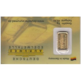 5 Gramm Goldbarren im Blister