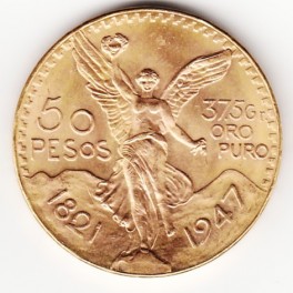 50 Pesos Mexico Goldmünze