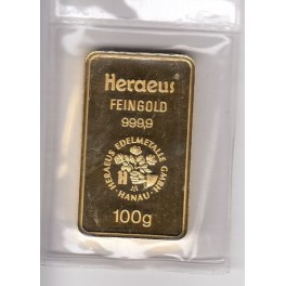 100 Gramm Goldbarren Resale Heraeus