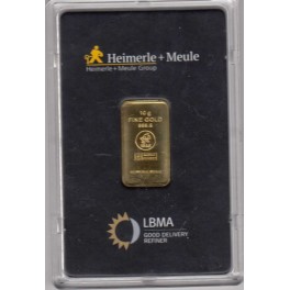 10 Gramm Neuware Goldbarren im Blister